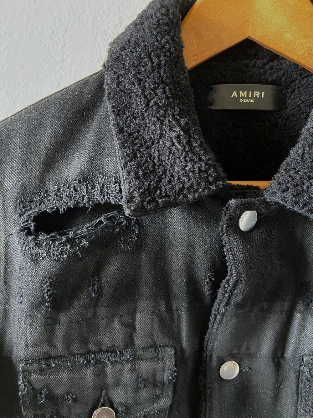 Amiri AMIRI denim and shearling jacket - image 3