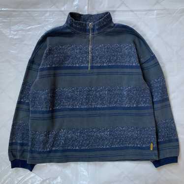 1980s Armani Graphic Quarter Zip Pullover - Size L - image 1