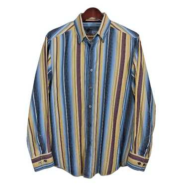 Tommy Bahama TOMMY BAHAMA Blue Brown Beige Strip … - image 1