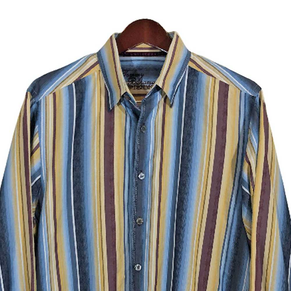 Tommy Bahama TOMMY BAHAMA Blue Brown Beige Strip … - image 2