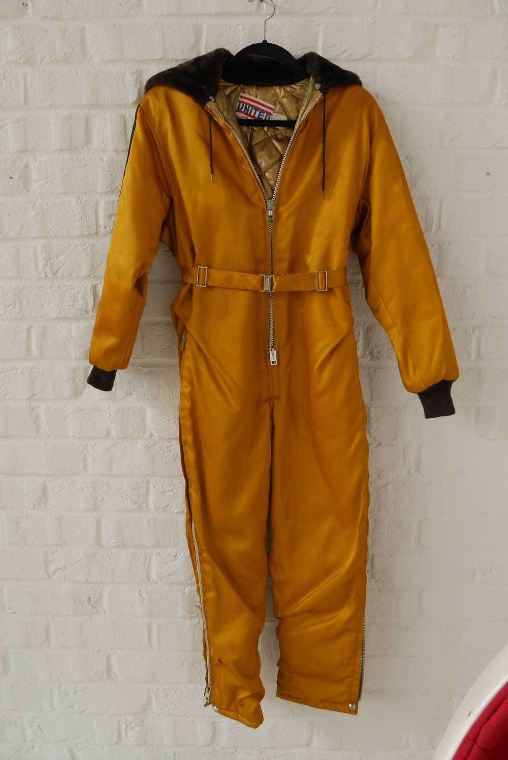 United Ski suit insulated 1950s Vintage hooded sk… - image 1