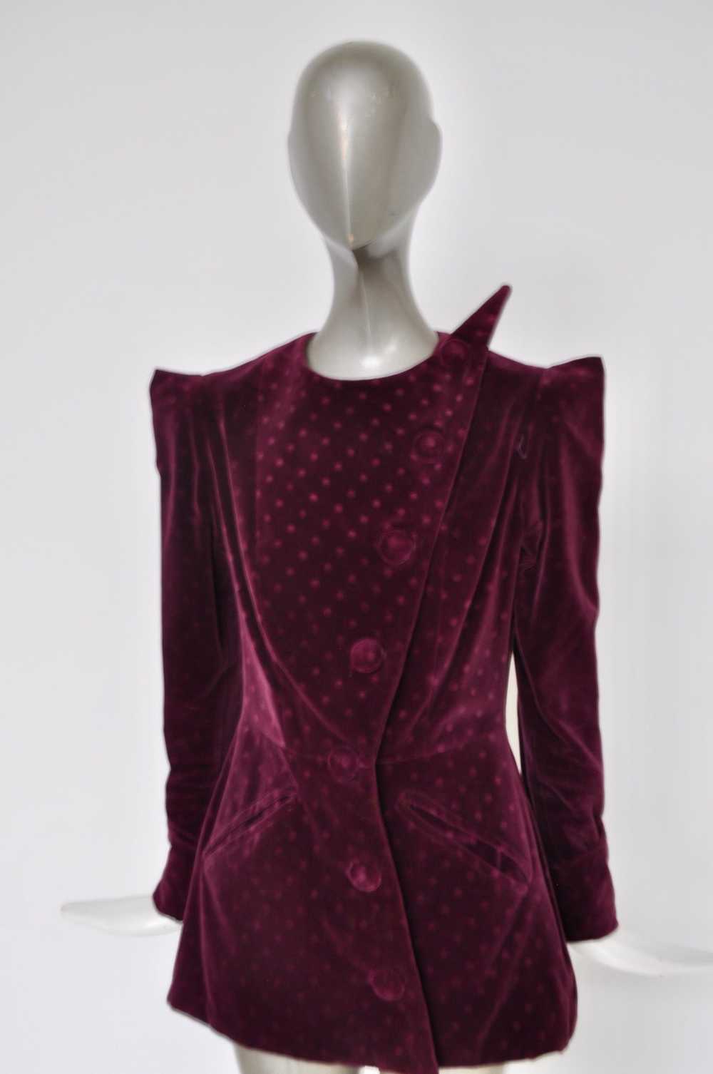 Rare Schiaparelli avantgarde velvet jacket 1940s - image 2