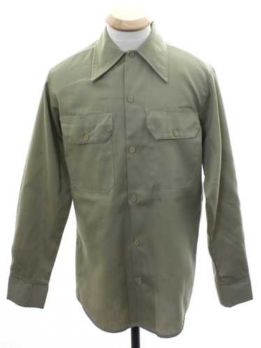 1970's PIA Mens Khaki Work Shirt