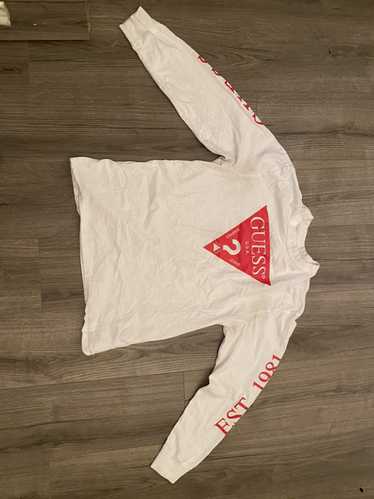 Guess LONGSLEEVE WHITE GUESS T-SHIRT