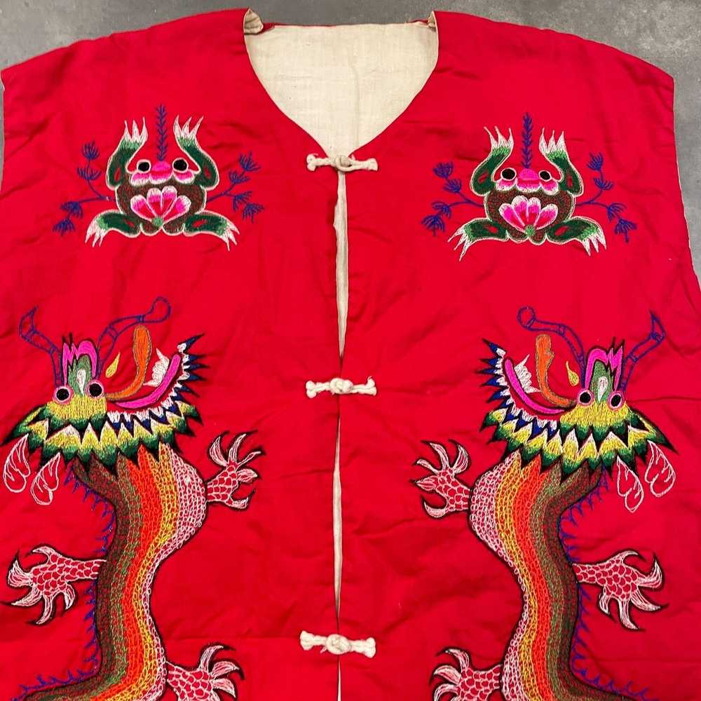 Vintage 50s/60s Red Suka Souvenir Vest Cotton Emb… - image 2