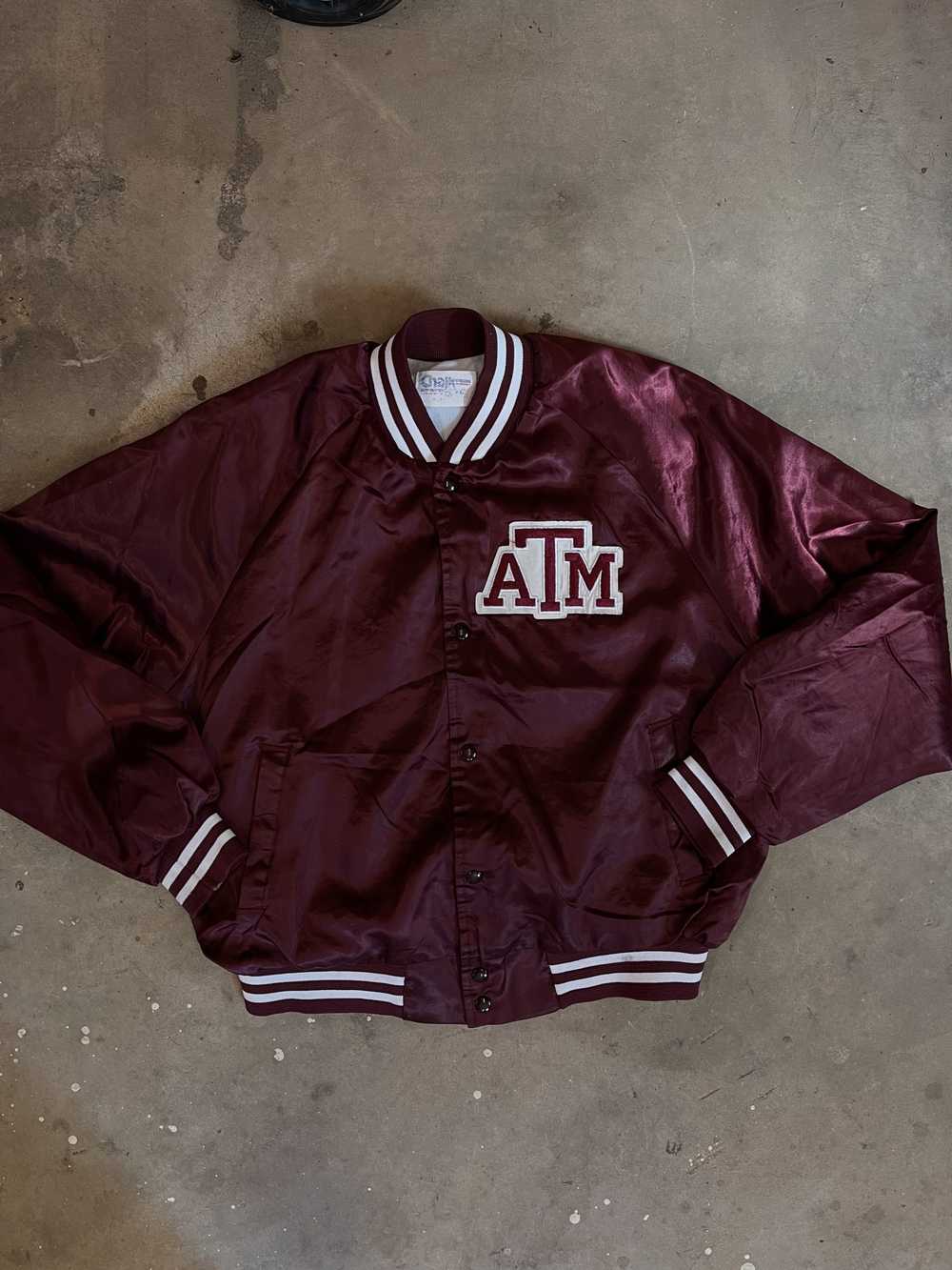 Vintage 80s Texas A & M Satin Jacket - image 1