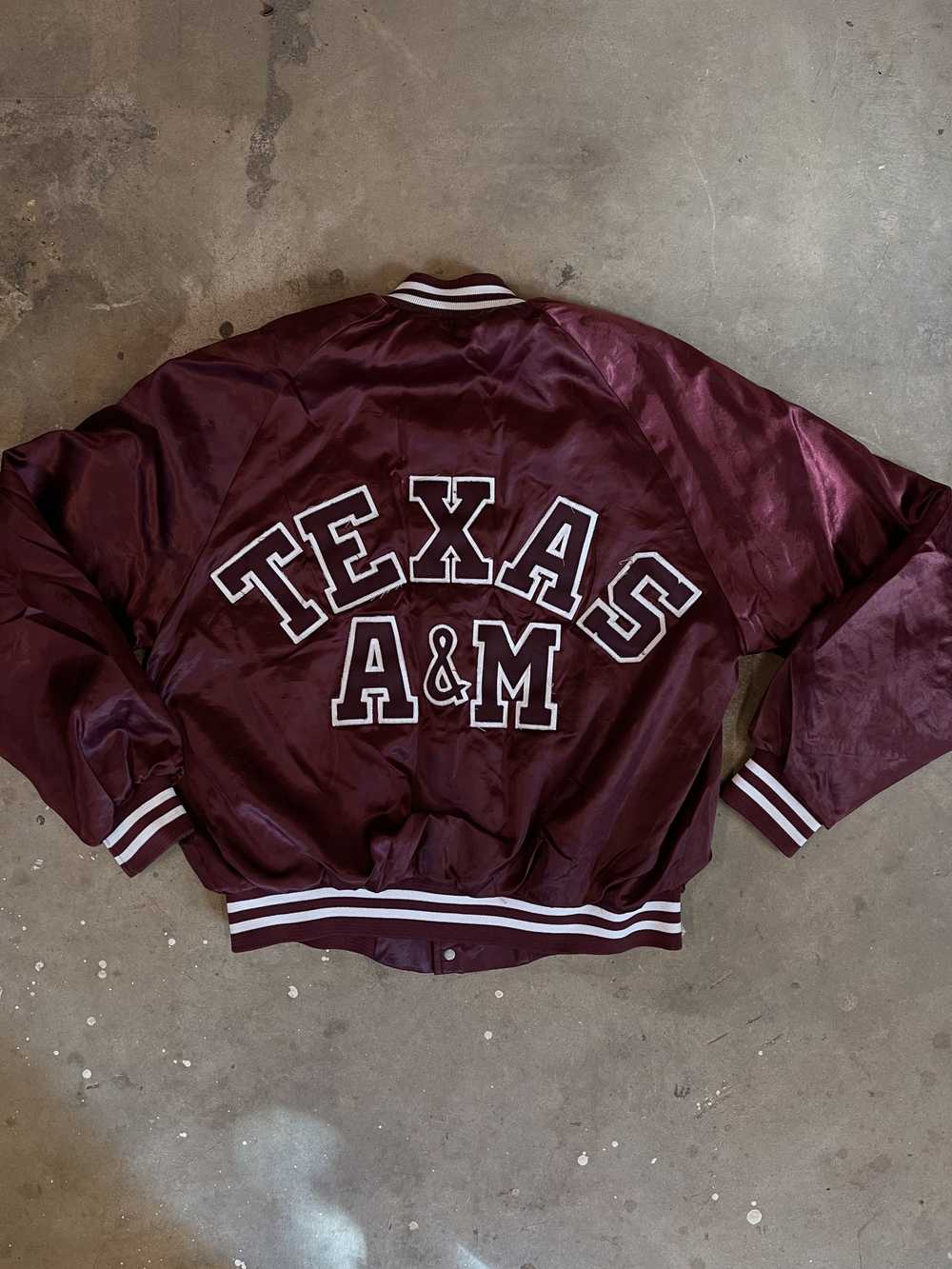 Vintage 80s Texas A & M Satin Jacket - image 2