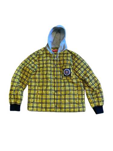 Supreme quilted liner hotsell hooded jacket yellow plaid