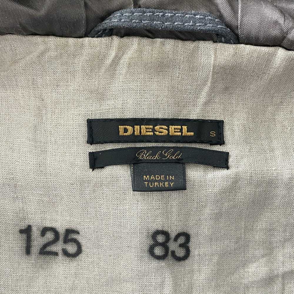 Diesel Black Gold Brown Suede Leather DIESEL Hood… - image 3