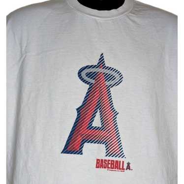 MLB Los Angeles Angels Boys' White Pinstripe Pullover Jersey - XS