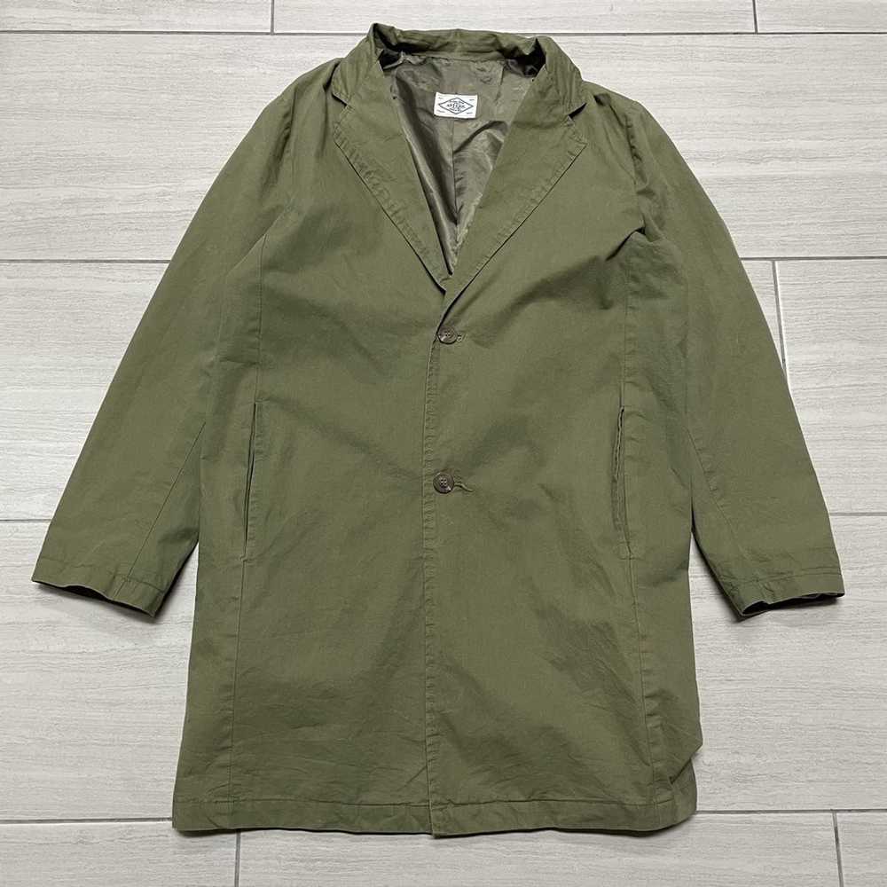 Japanese Brand Asterr Army Green Trench Coat/ Bla… - image 1
