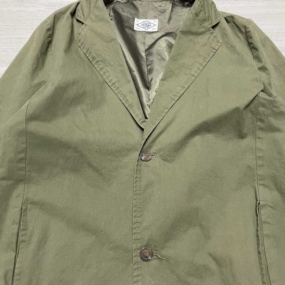 Japanese Brand Asterr Army Green Trench Coat/ Bla… - image 2