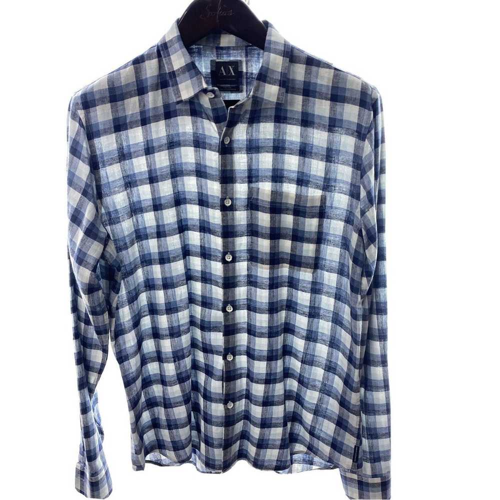 Armani Exchange AX Armani Exchange Blue L Shirt Butto… - Gem