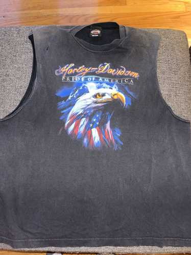 VTG Harley-Davidson Stockton California Biker Tank Top T-Shirt