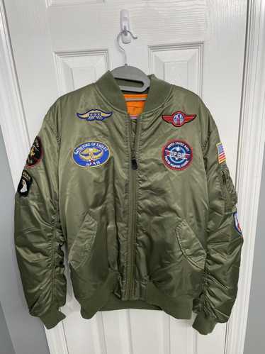 Vintage Bomber Jacket with Patches