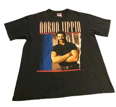 Vintage Aaron Tippin Shirt Adult XL Black Concert Country Graphic