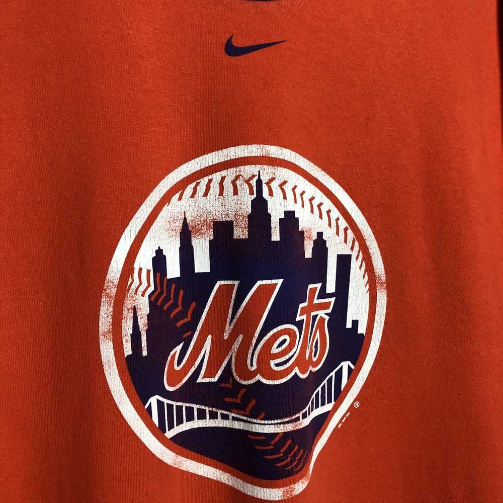 Mets × Nike × Vintage Nike Mets orange t-shirt te… - image 2