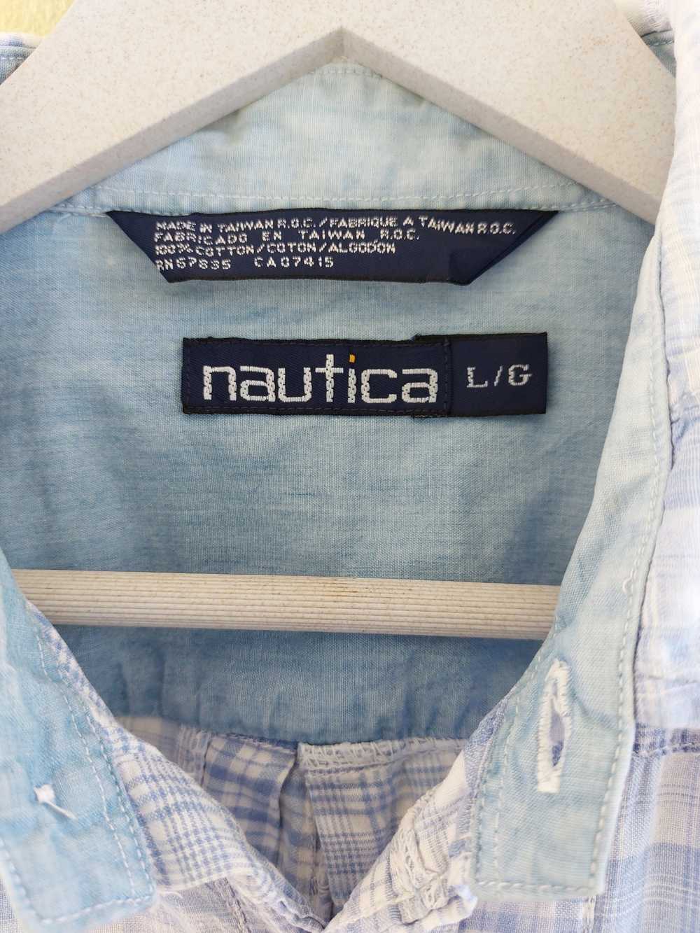 Nautica × Vintage Vtg NAUTICA patchwork shirt - image 7