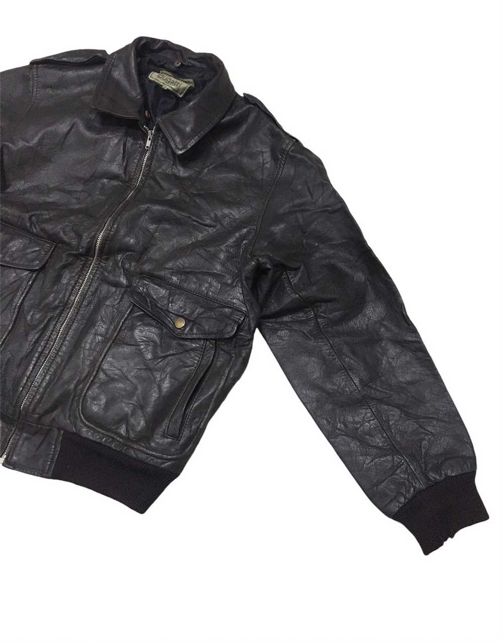 Bugatti × Leather × Leather Jacket Vintage Bugatt… - image 3