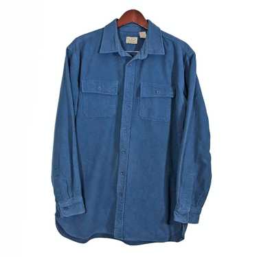 L.L. Bean LL BEAN Two Pockets Blue Shirt Men's Si… - image 1