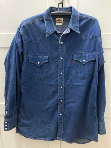 M LVC Selvedge Shirt Levis Vintage Clothing Dark Cotton 