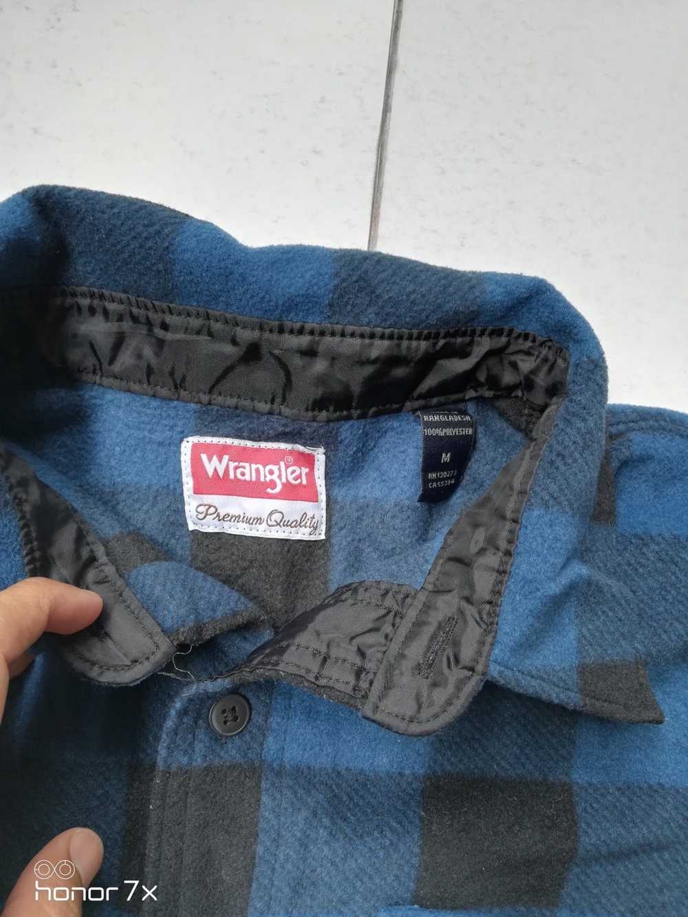 Vintage × Wrangler Wrangler Fleece Flannel blue - image 2