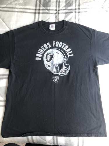 80s Los Angeles Raiders Striped NFL Football t-shirt Medium - The