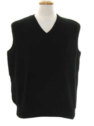 1980's Mens Black Sweater Vest