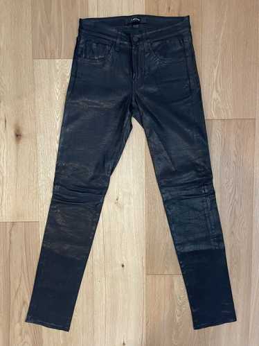 J Brand Black Leather Straight Leg Pants