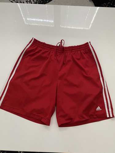 Adidas × Vintage Red adidas stripes logo shorts