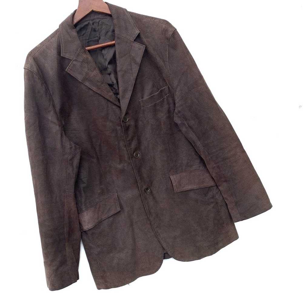Bigi Vintage Radmess Mens Bigi Leather Blazer Coat - image 2