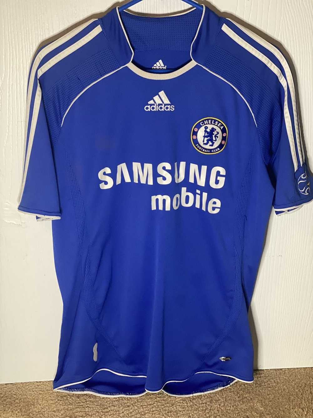 Chelsea UK Football Club Yellow Adidas Samsung Football Soccer Jersey 2XL  FLAWS