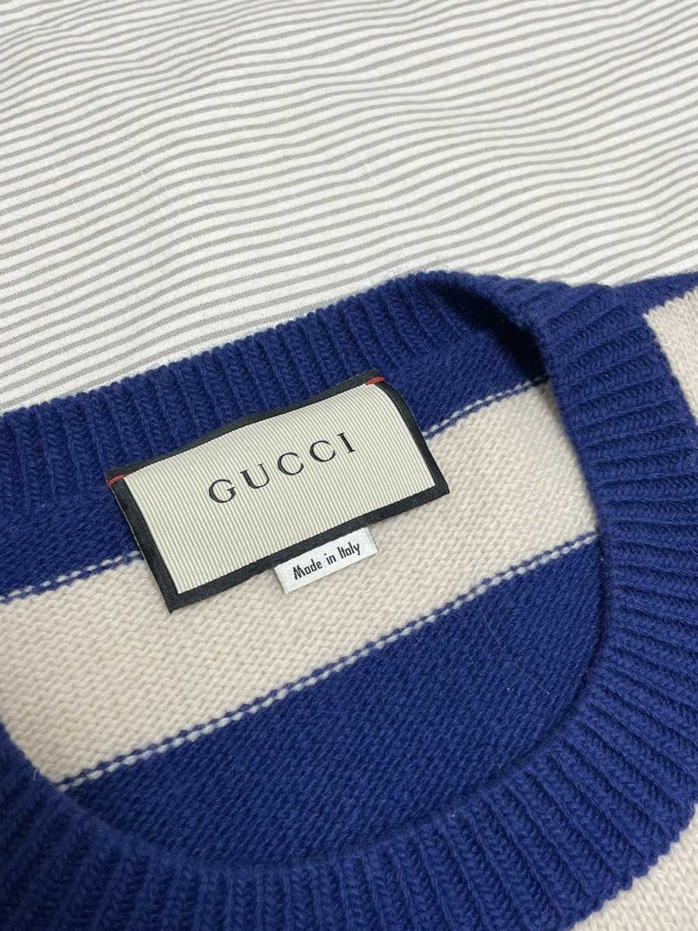 Gucci Gucci Tiger Intarsia "LOVED" Striped Pullov… - image 5