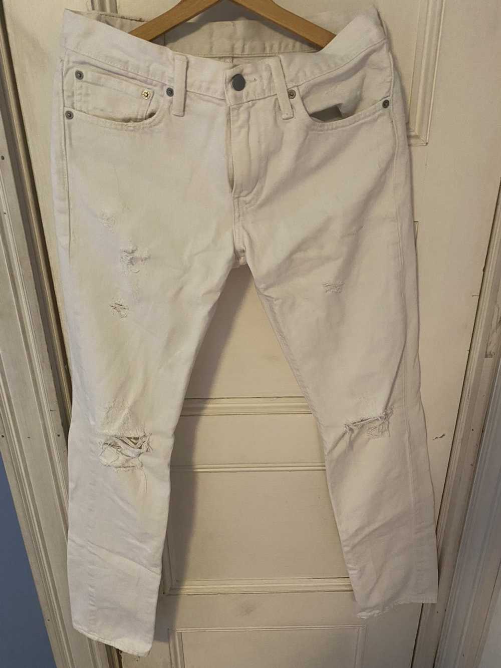 Levi's White Levi’s 511 Distressed Jeans - image 1