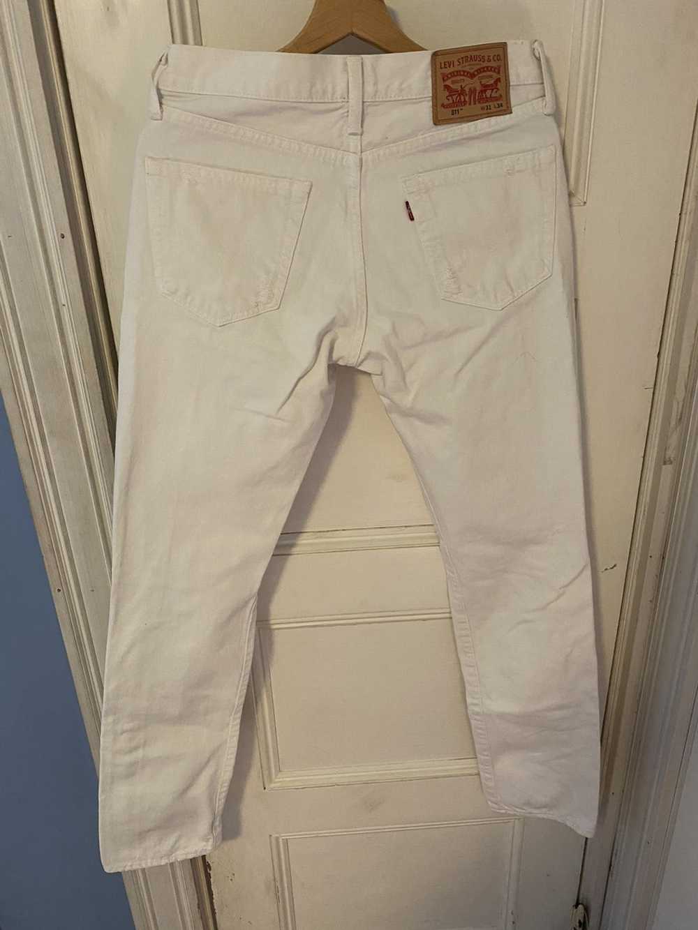 Levi's White Levi’s 511 Distressed Jeans - image 2