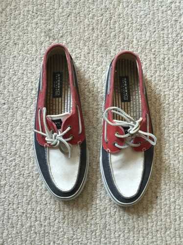 Red white and blue sales sperrys