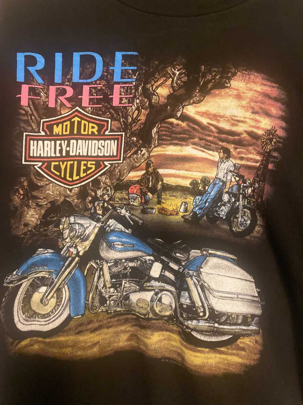 RARE 80s Harley Davidson “Ride Free” Single Stitch - image 3