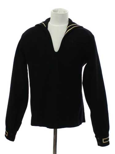 1980's Navy Issue Mens US Navy Sailor Collar Shirt - image 1