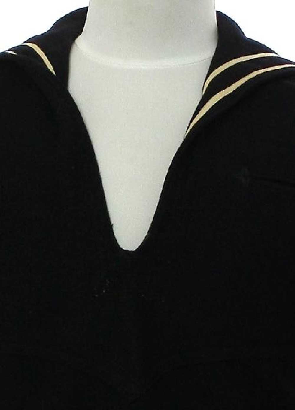 1980's Navy Issue Mens US Navy Sailor Collar Shirt - image 2