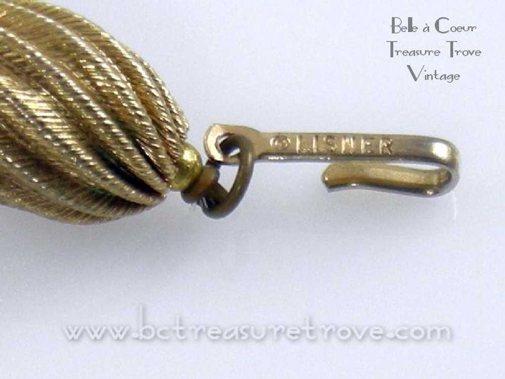 Lisner Red Bead Necklace Earring Set Vintage 1950s - image 5