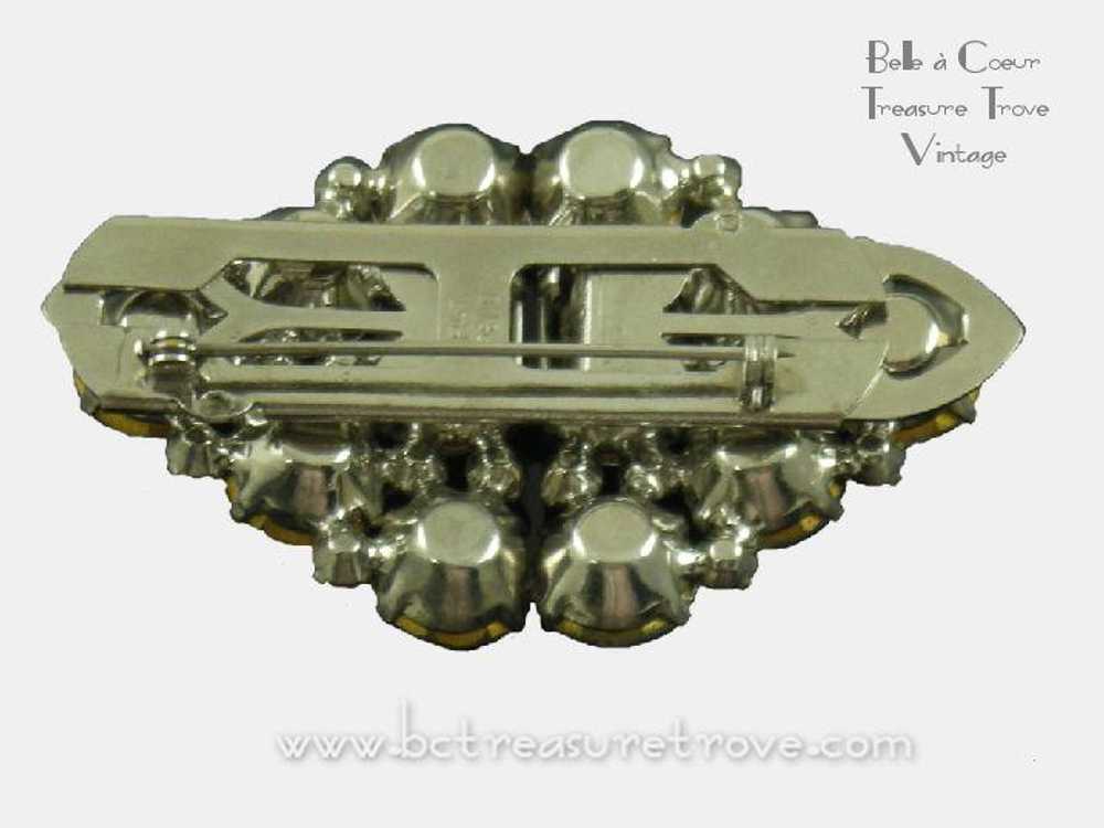 Rhinestone Duette Vintage Convertible Brooch 1940… - image 5