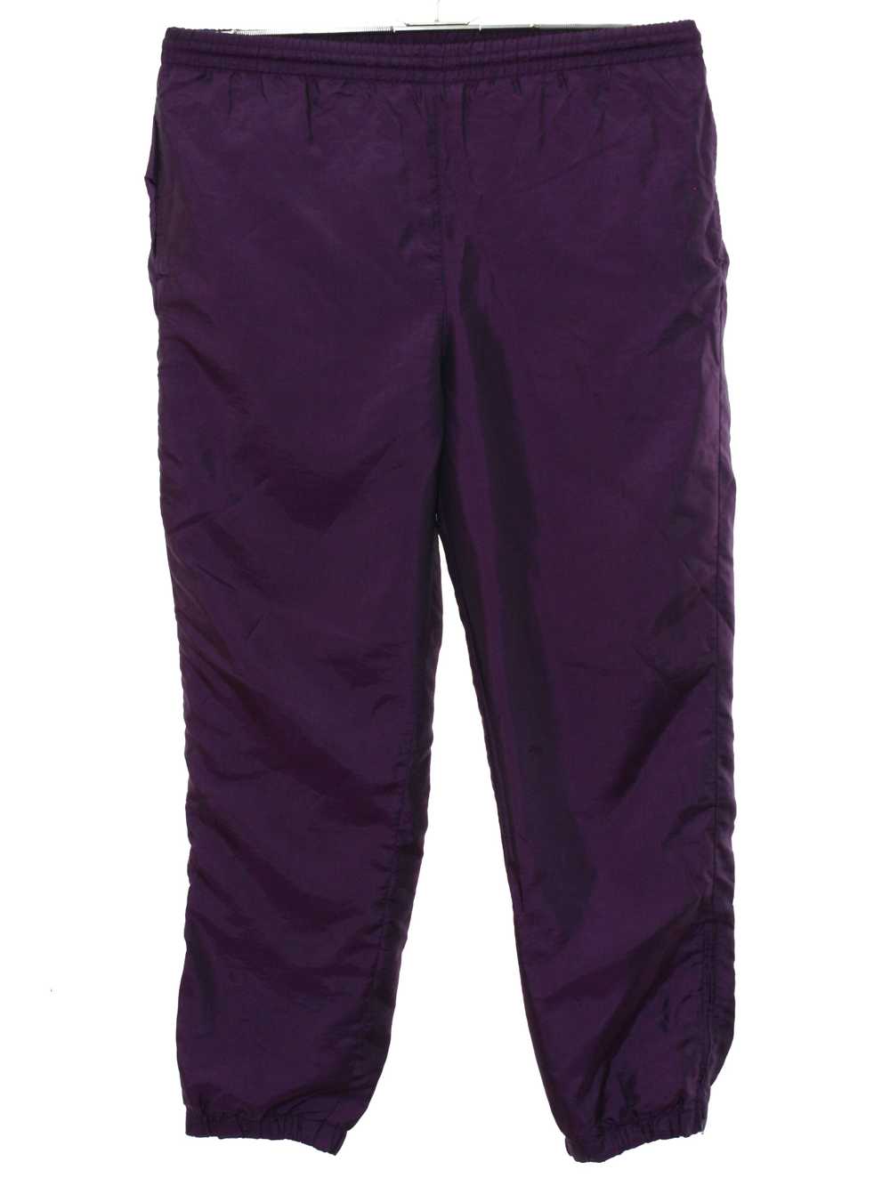 1990's Womens Nylon Baggy Track Pants - image 1