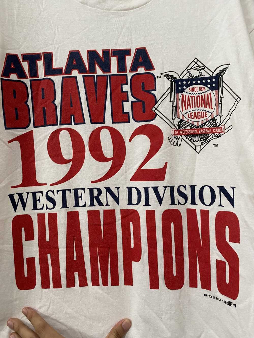 Vintage 90s Starter MLB Atlanta Braves Sz XL Stitched Script Baseball  Jersey VTG
