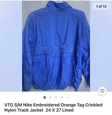Nike × Vintage Crinkled Nylon Track Jacket - image 1