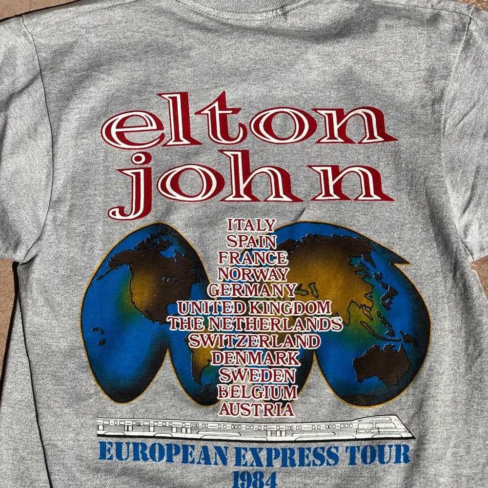 Band Tees × Screen Stars × Vintage 1984 Elton Joh… - image 3