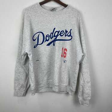 Rare LA Dodgers Sweatshirt Spellout Big Logo Embroidery MLB 