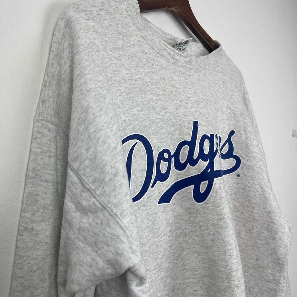 90's Brooklyn Dodgers Cooperstown Collection Nutmeg MLB Crewneck