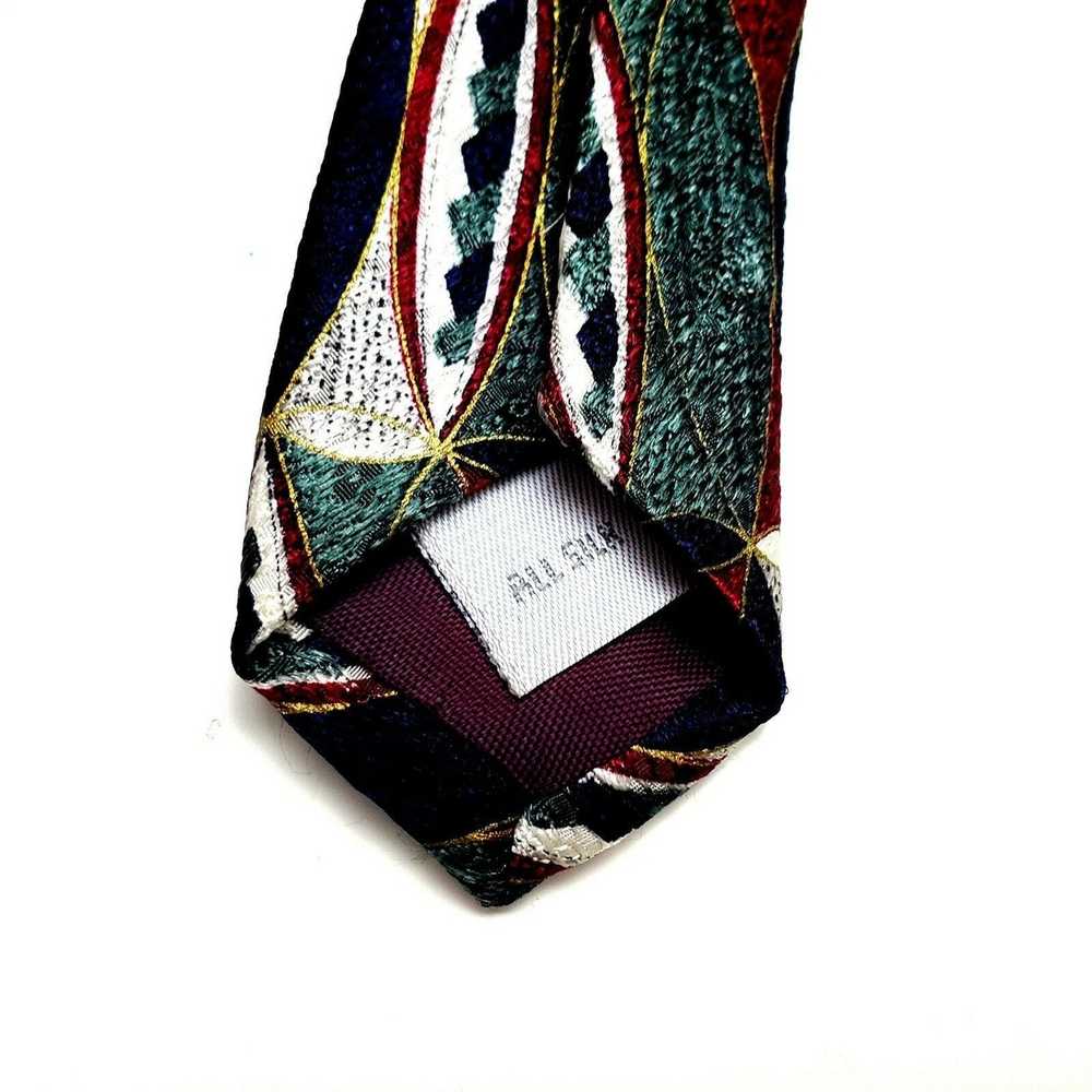 Pierre Cardin Pierre Cardin Green Silk Tie Abstra… - image 4