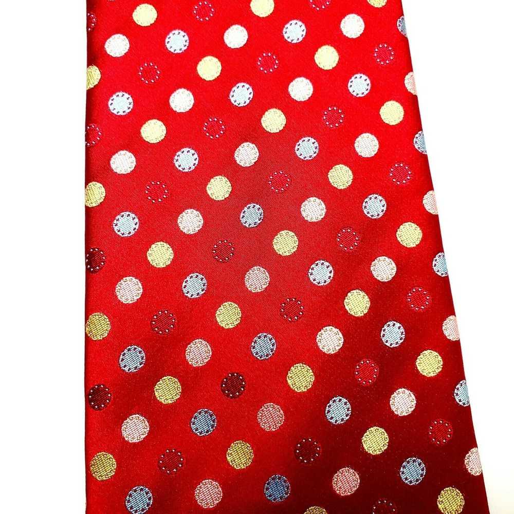 Bcbg Attitude BCBG Attitude Red Silk Tie Woven Po… - image 2