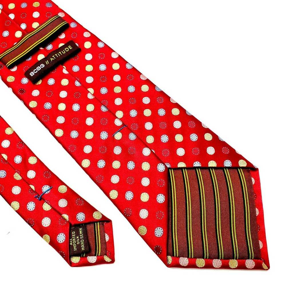 Bcbg Attitude BCBG Attitude Red Silk Tie Woven Po… - image 5